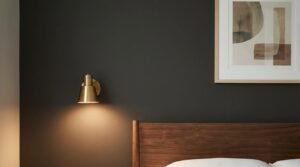 Dark wall color options for a mid century bedroom