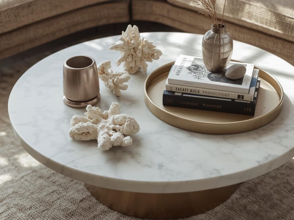 Marble Coffee Table Decor Ideas  