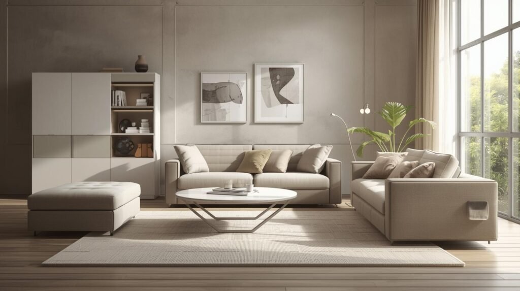 Small apartment living room ideas on a budget — ottoman 