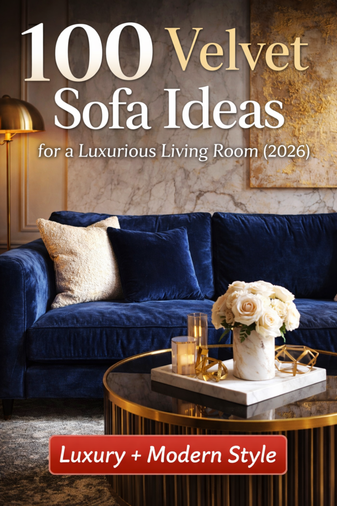 100 Velvet Sofa Ideas for a Luxurious Living Room (2026)