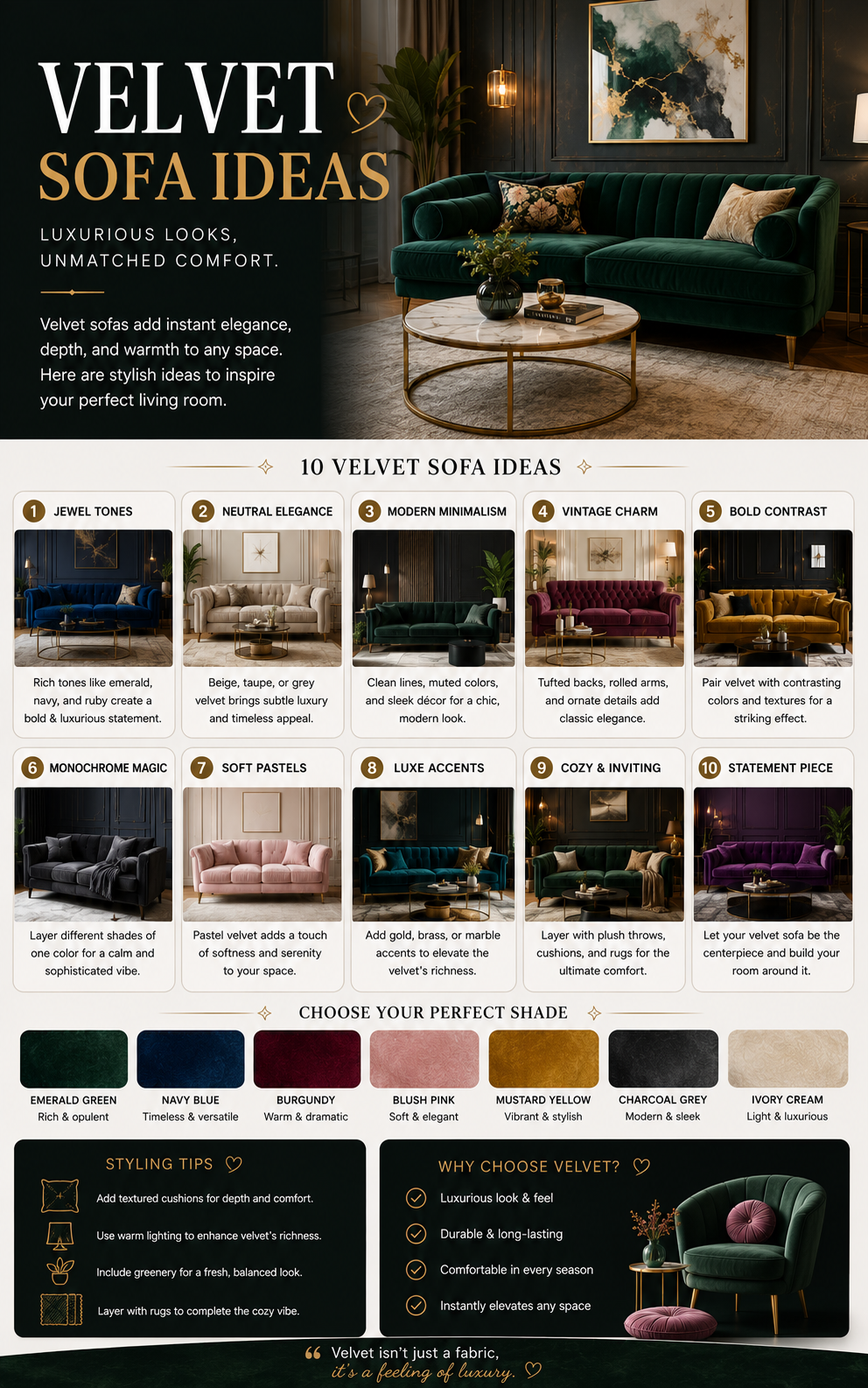 Velvet Sofa Ideas