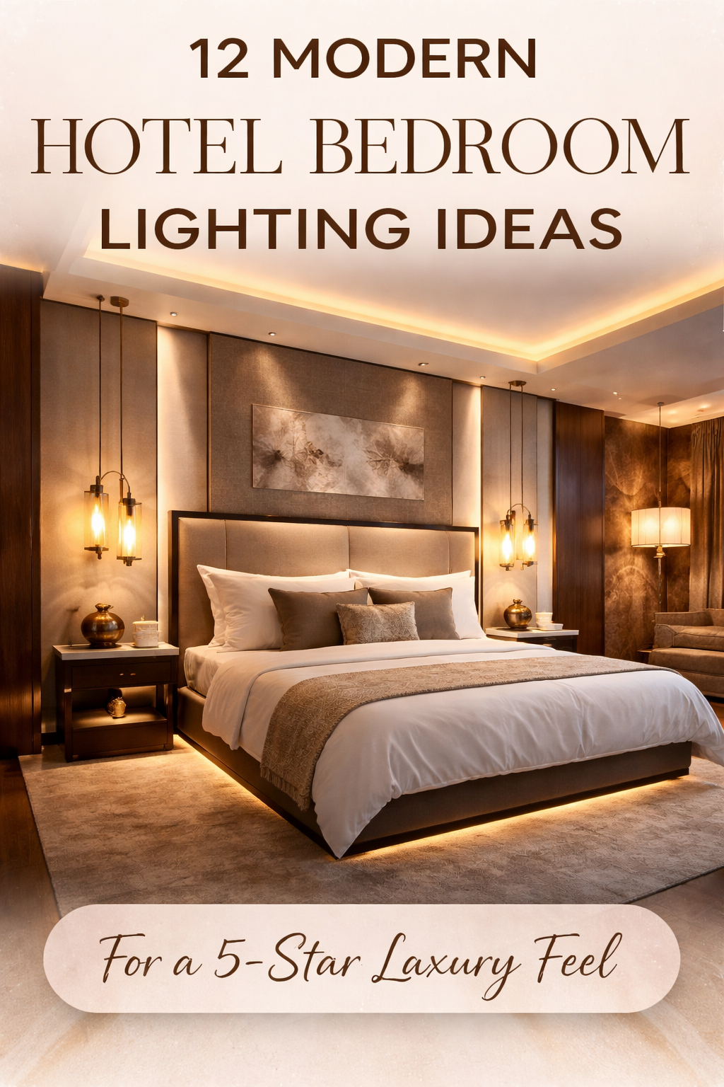 12 Modern Hotel Bedroom Lighting Ideas for a 5-Star Luxury Feel at Home