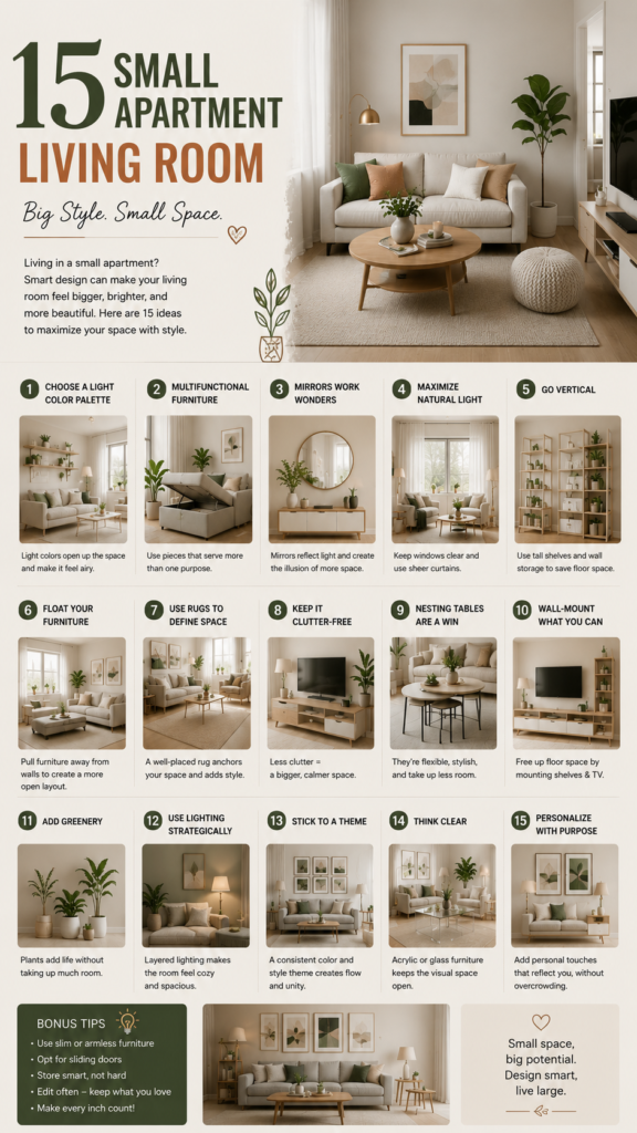 15 Small Apartment Living Room