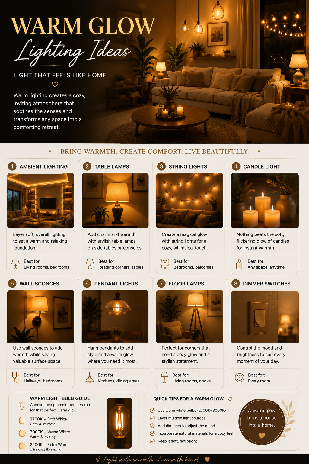 Warm Glow Lighting Ideas