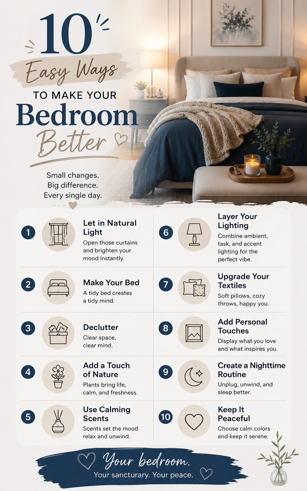 10 Easy Ways to Make Your Bedroom