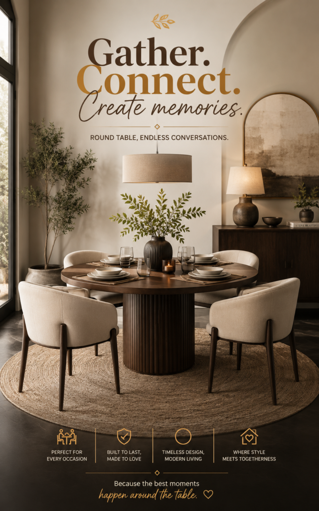 Round Dining Room Table Set