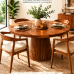 Wood Round Dining Table