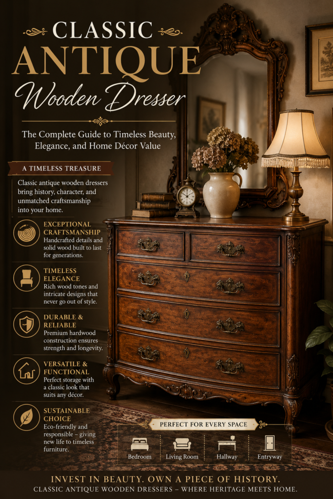 Classic Antique Wooden Dresser