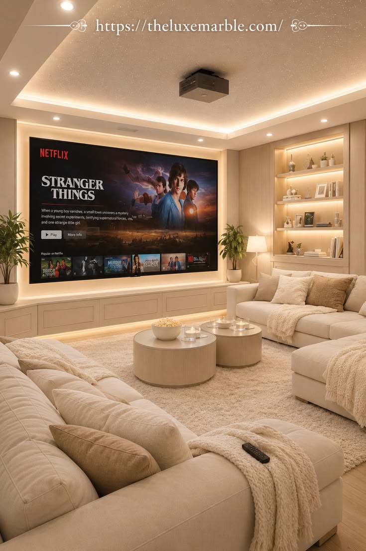 Luxury Home Theater Living Room