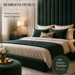 Velvet Headboard Bedroom Design