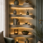 Modern Floating Corner Shelves