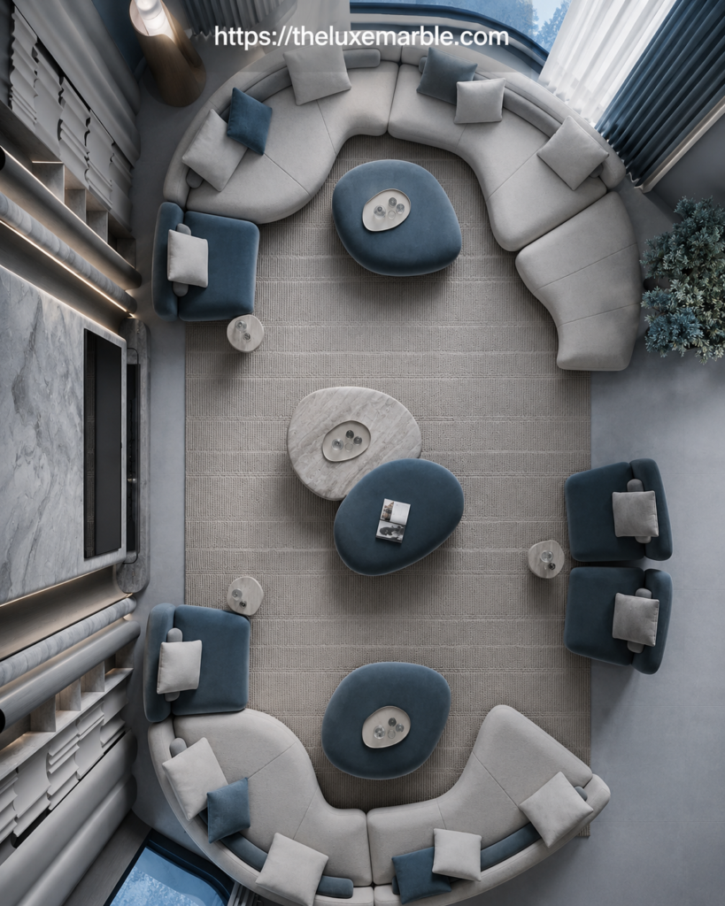 Luxury Curved Living Room