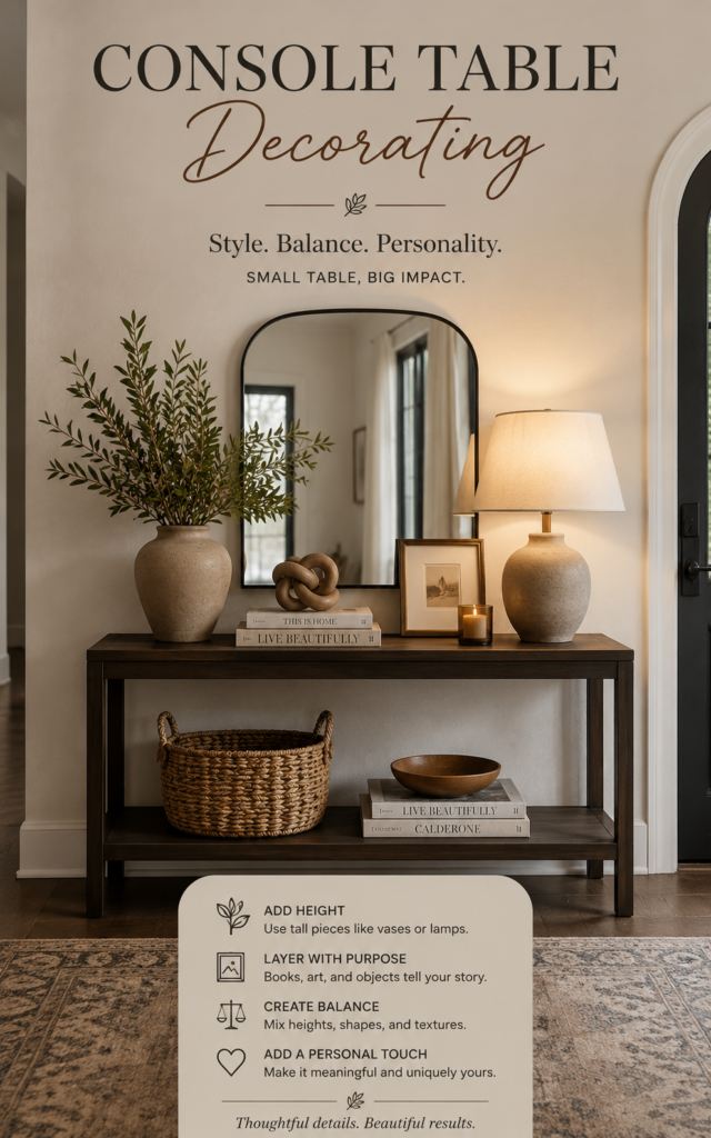 Console Table Decorating