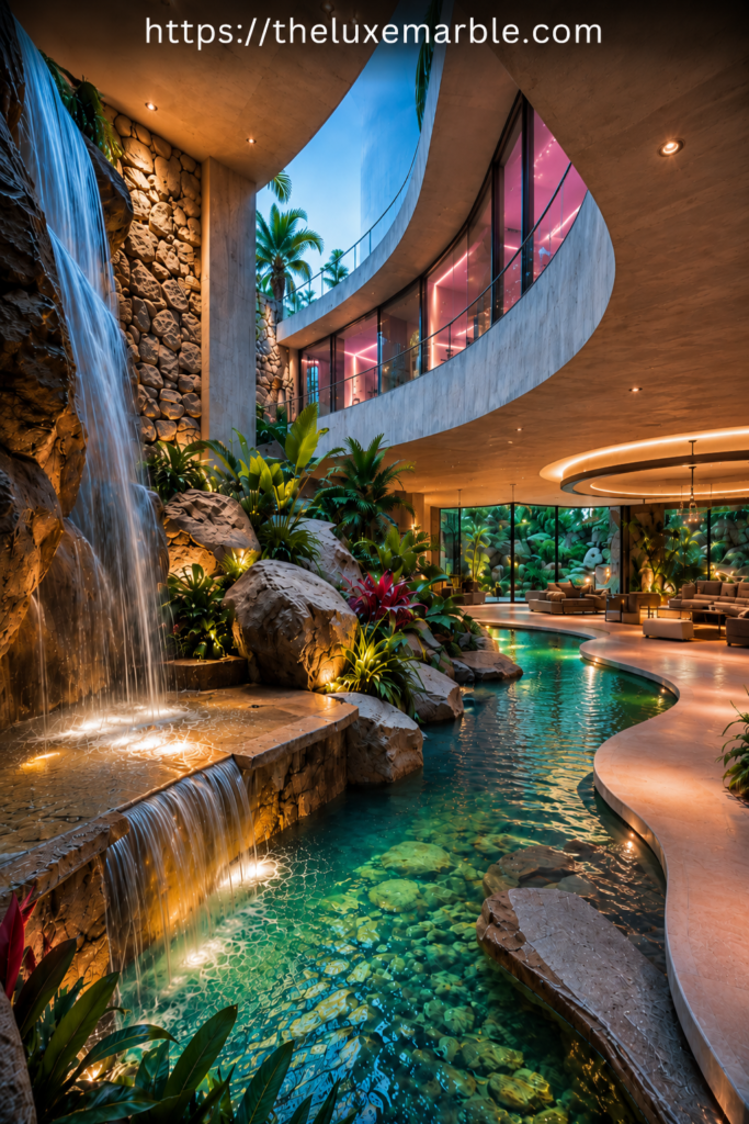 Luxury Indoor Waterfall Atrium