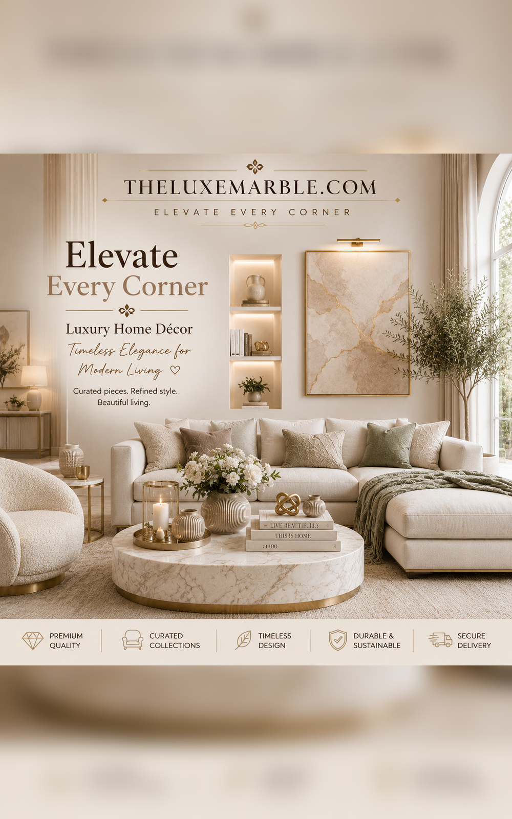 Luxury Neutral Living Room