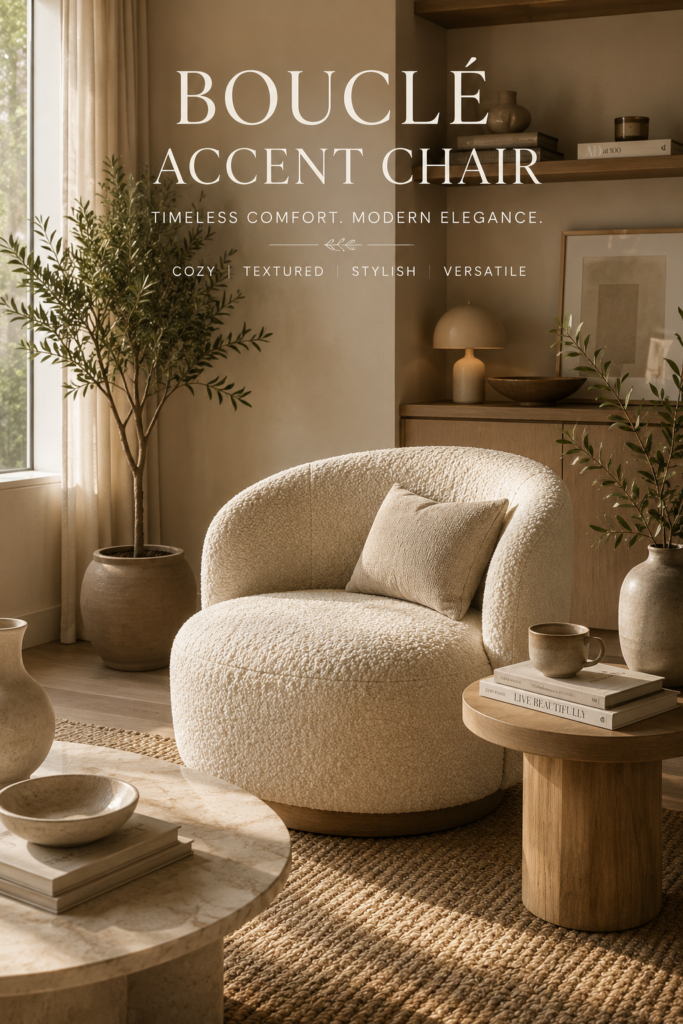 Bouclé Accent Chair